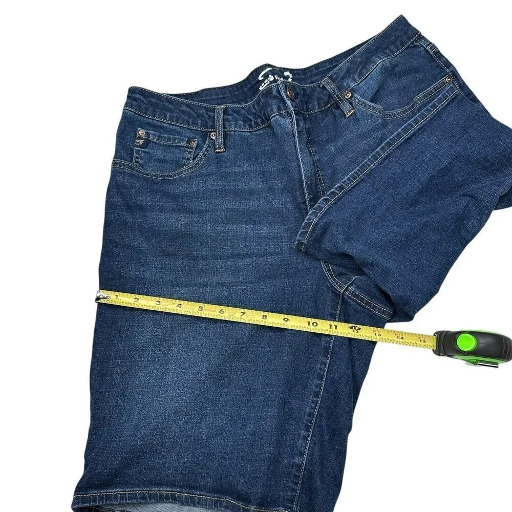 Seven 7 For All Mankind Relaxed Bermuda Shorts Mid Rise 11” Inseam Women’s 14